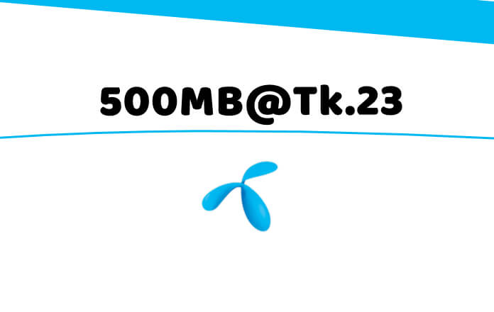 GP 500MB Tk23 New Offer Here (Active Code)